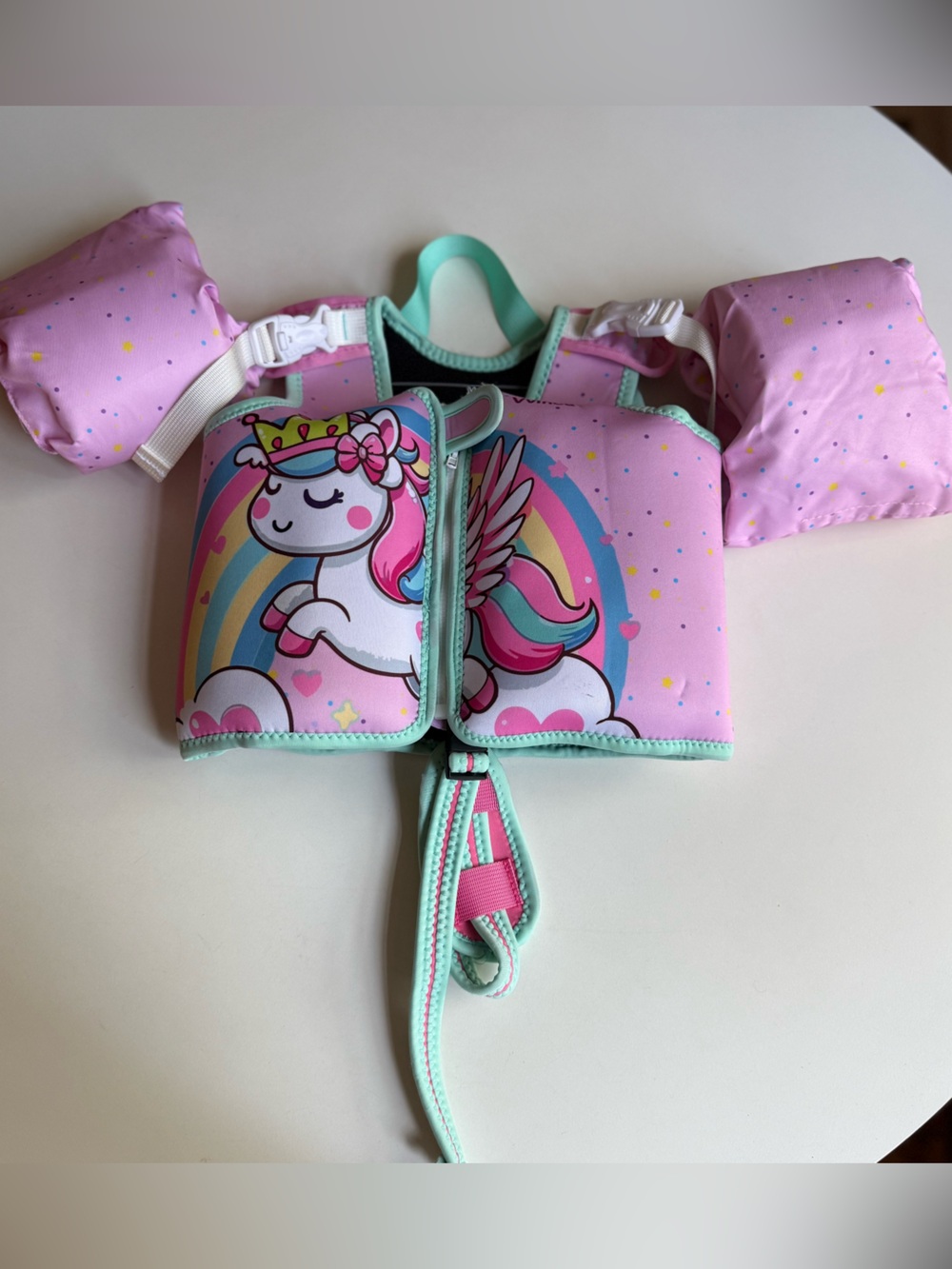 Toddler Swim Vest Floaties Puddle Jumper 2-5 years Size M 33-50lbs Girls Unicorn